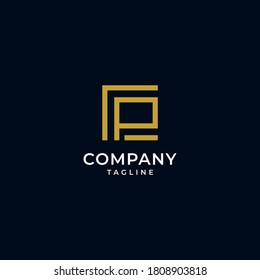 logotipo de la letra p, logotipo moderno y limpio para la empresa.	