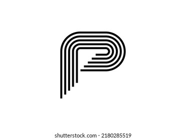 Initials Letter P Logo simple design for brand logo or company logo