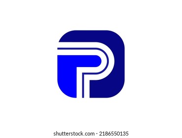 Initials Letter P Logo simple design