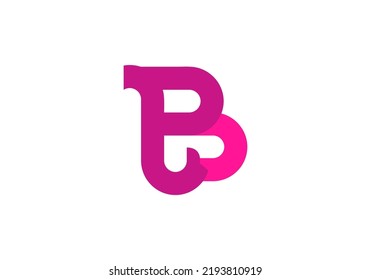 Initials Letter PB Logo design for brand logo
