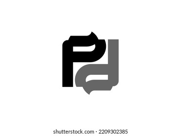 Initials Letter Pd Logo Design Brand Stock Vector (Royalty Free ...