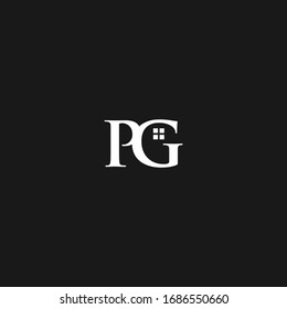 den Buchstaben PG für Logos von Immobilien oder Wohnungen 