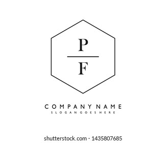 initials letter PH handwriting logo vector template