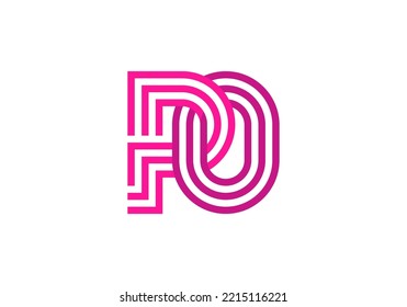 Initials Letter PO Logo design for company logo