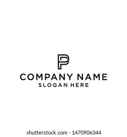 initials letter pp logo design vector illustration template