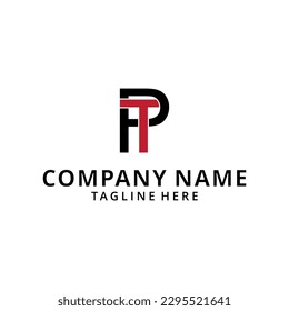 Initials Letter PT Logo Design , Creative Minimal TP Monogram