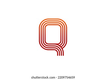 Initials Letter Q Logo design for company logo
