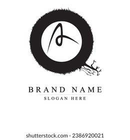 initials letter QA logo design vector illustration