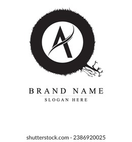 initials letter QA logo design vector illustration
