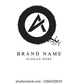 initials letter QA logo design vector illustration