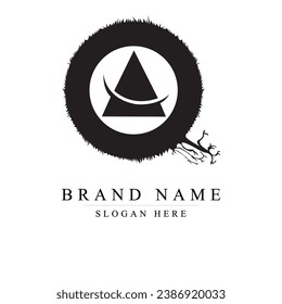 letra inicial Ilustración vectorial de diseño del logotipo QA