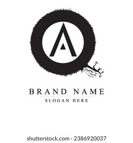 letra inicial Ilustración vectorial de diseño del logotipo QA