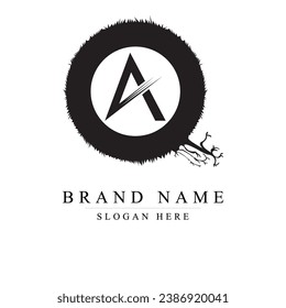 Initialen des Qualitätslogo, Vektorgrafik