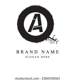 letra inicial Ilustración vectorial de diseño del logotipo QA