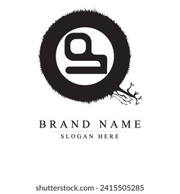 letra inicial qb logotipo diseño gráfico vectorial plantilla, letra inicial logotipo QB,	
