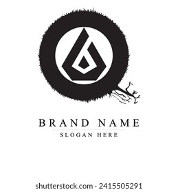 initials letter qb logo design vector illustration template, Initial letter QB logo,	
