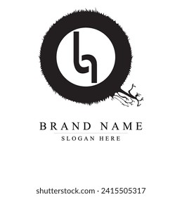 letra inicial qb logotipo diseño ilustración vectorial plantilla, logotipo qb letra inicial,	
