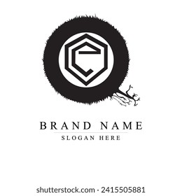 initials letter qe logo design vector illustration template, Initial letter qe logo,	
