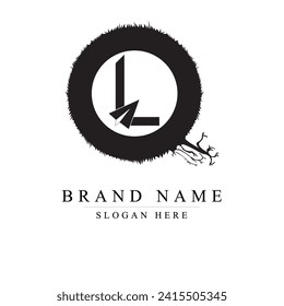 initials letter QL logo design vector illustration template, Initial letter QL logo,	
