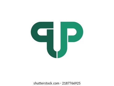 Initials Letter Qp Logo Simple Design Stock Vector (Royalty Free ...