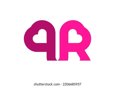 Initials Letter qR Logo design for brand logo