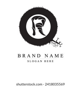 letra inicial Modelo de ilustración vectorial de diseño del logotipo QR, logotipo QR de letra inicial,	
