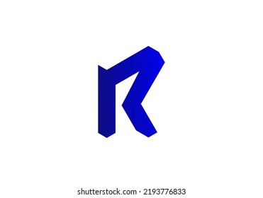 Diseño de logotipo carta R para el logotipo de la marca