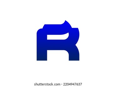 Initials Letter R Logo design for company logo