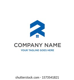 
the initials letter R or RR for the real estate or housing logo