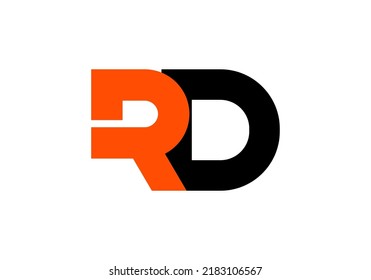 Initials Letter Rd Logo Simple Design Stock Vector (Royalty Free ...