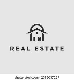 Letra inicial Logotipo inmobiliario Diseño Vector Stok