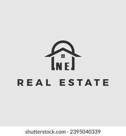 Letra inicial Logotipo inmobiliario Diseño Vector Stok