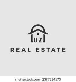 Letra inicial material vector de diseño de logotipo inmobiliario