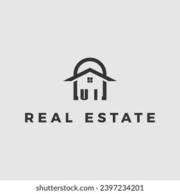 Initials Letter Real Estate Logo Design Vector Stock