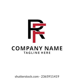 Initials Letter RF or PF Logo Design Using letter P and F , PF or RF Monogram