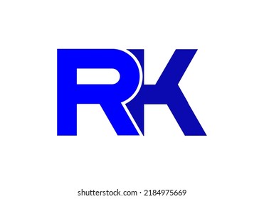Initials Letter RK Logo simple design for brand logo