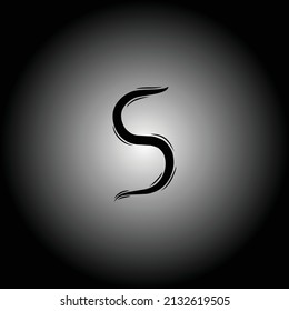 Initials of the letter S with a black freehand drawing