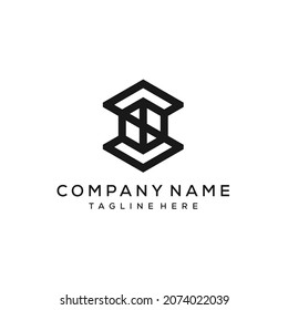 Initials Letter S Design Of Hexagon Logo Symbol Box Icon