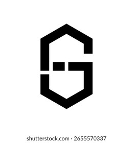 initials letter S G logo design 