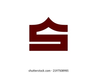Diseño del logotipo de la carta inicial S para el logotipo de la empresa