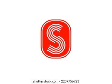 Diseño del logotipo de la carta inicial S para el logotipo de la empresa