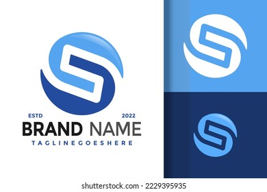 Iniciales Letra S Diseño de Logotipo Monograma, vectores de logotipos de identidad de marca, logotipo moderno, Modelo de ilustración vectores de logotipos