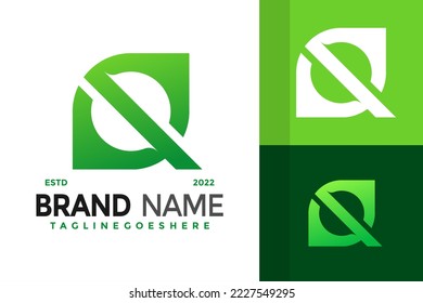 Initials Buchstaben S oder Q Leaf Logo-Design, Logo-Logo-Vektorgrafik, modernes Logo, Vektorgrafik-Muster