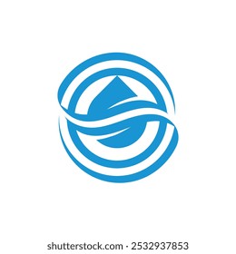 Initials letter S water drop wave logo design inspiration