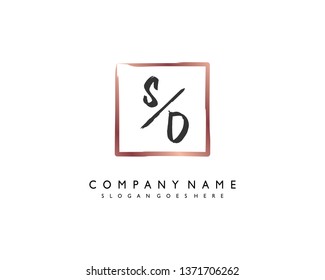 initials letter SD handwriting logo vector template