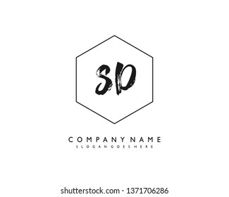 initials letter SD handwriting logo vector template