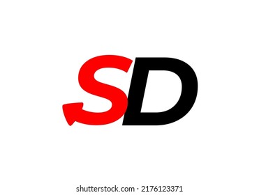 Initials Letter SD Logo simple design