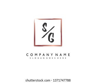 initials letter SG  handwriting logo vector template