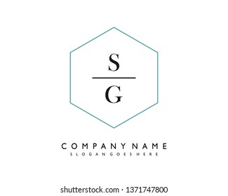 initials letter SG  handwriting logo vector template