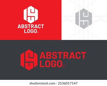 Initials letter SH logo design